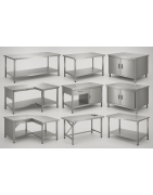 Tables de travail inox professionnelles